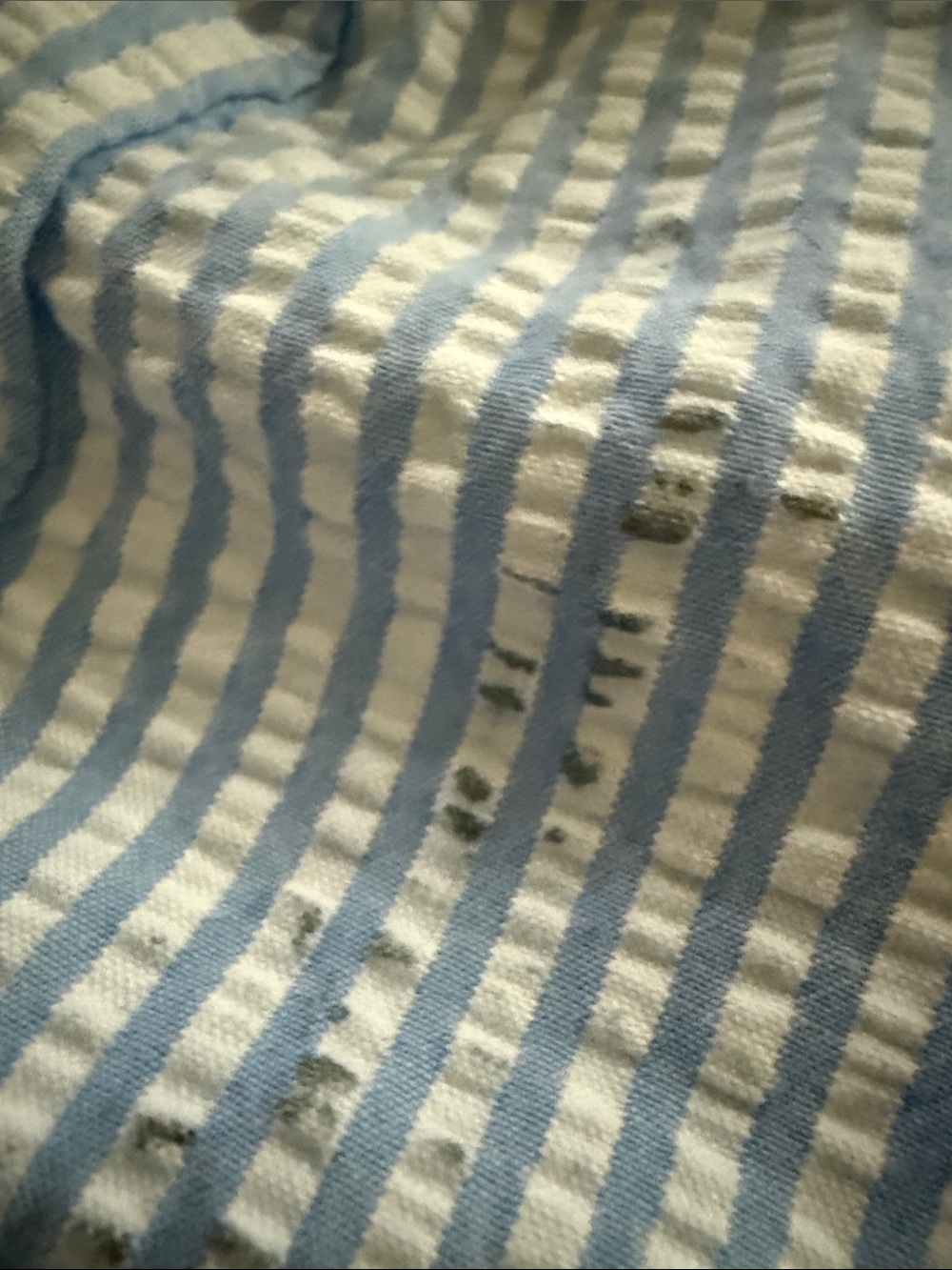 Crewcuts Light Blue and White Striped Smocked Skirt - Picture 3 of 3
